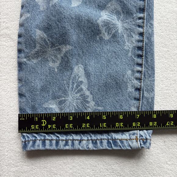 Cotton:On Womens Size 2 Jeans Butterfly Print Light Wash Loose Straight - Picture 11 of 15